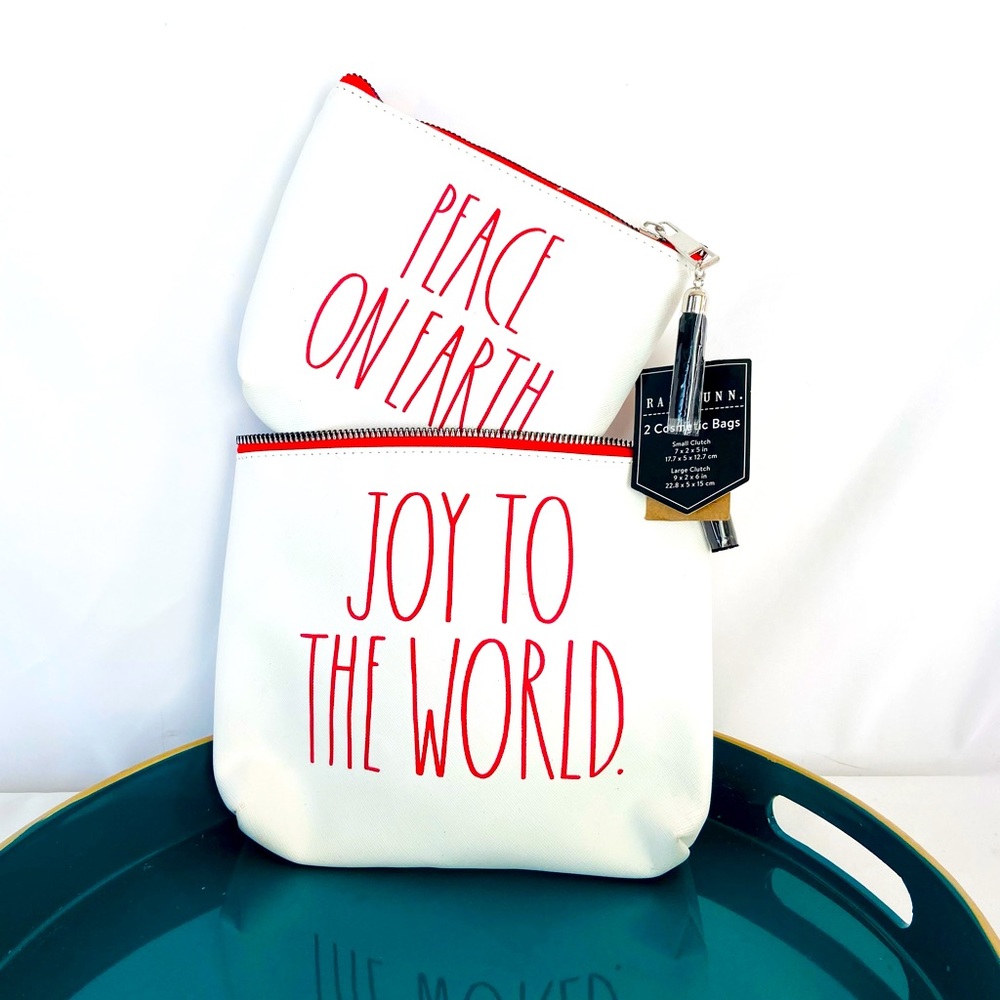 Rae Dunn Christmas Cosmetic Bags